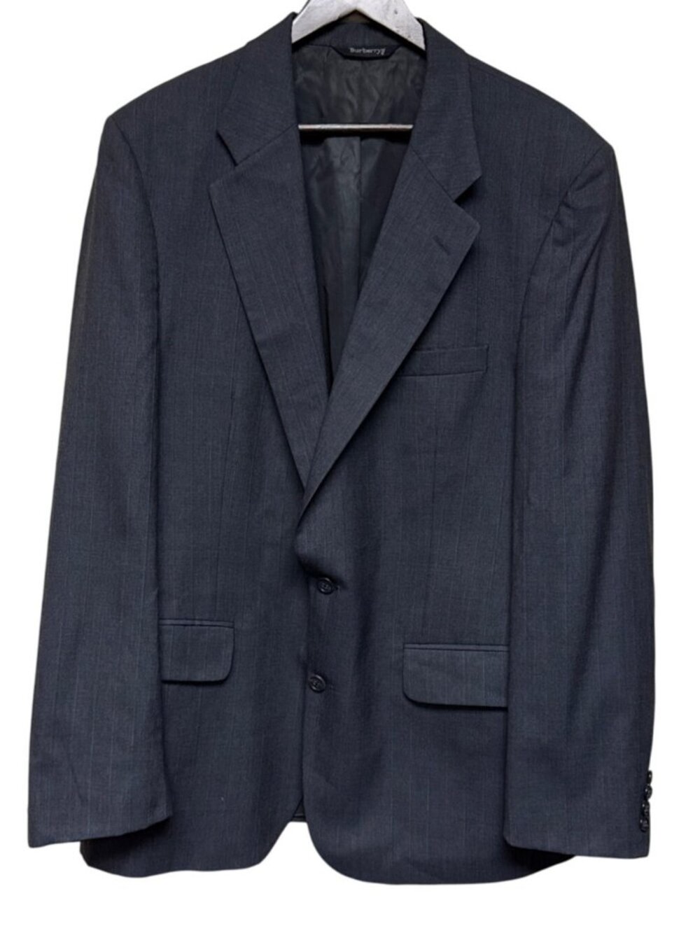 Vintage Burberrys 100% Wool Navy Blazer Men's 40R Classic 2 Button Preppy READ